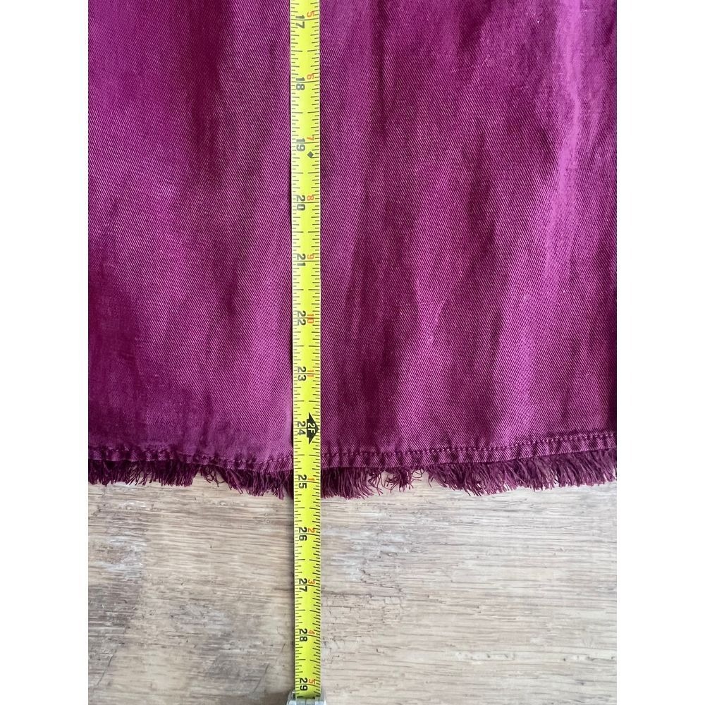 Sanctuary Roy Raw Hem FrayedUtility Jacket in‎ Burgundy Size Small - Picture 7 of 7